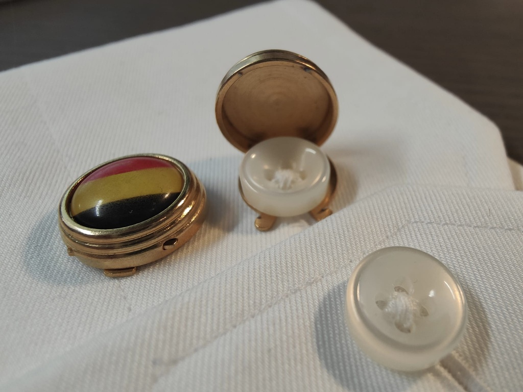 cufflinks for shirt buttons - BELGIUM COLOR
